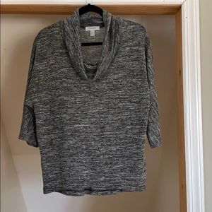 Dress Barn marled black and silver sweater